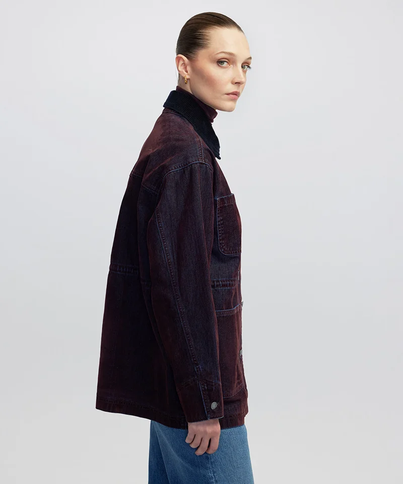 Ipekyol  Contrast Velvet Collar Coat for Women | Best Price UAE